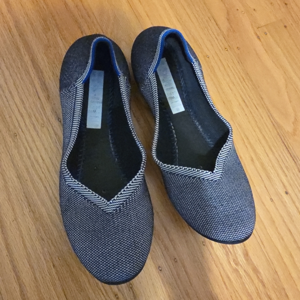 Rothy Flat Birdeye Round Toe Size 10 No Insole